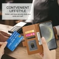 thumbnail image 6 of Allytechgroup Versatile Wallet Case for Samsung Galaxy  S24 FE, Stylish Flip Cover with Card Slots RFID Blocking Phone Case for Women Men, Brown, 6 of 6