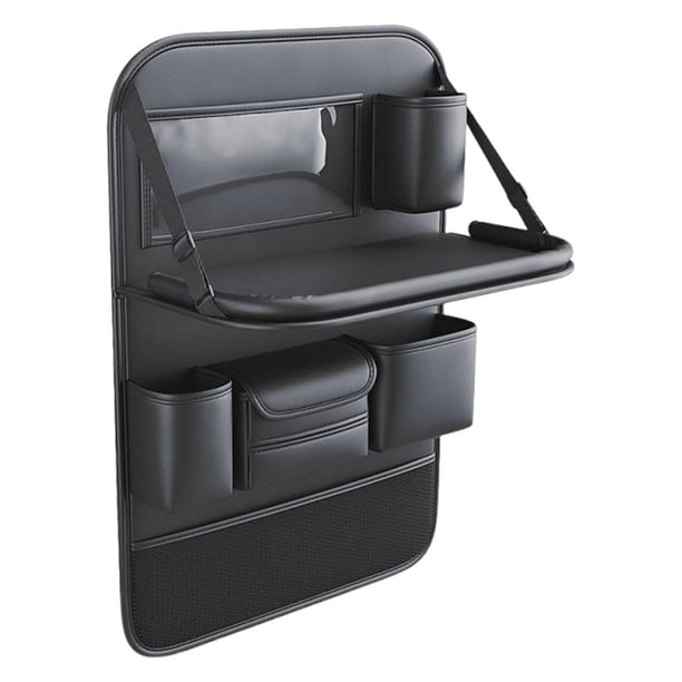 Organizador para asiento trasero de coche, negro, impermeable, multiusos, con múltiples bolsillos, plegable, estable, para ordenar accesorios,