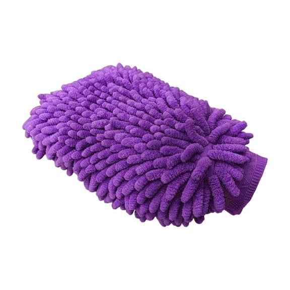 Reversible Chenille Car Wash Mitt with Waterproof Lining - Large Size Vehicle Cleaning Tool for Scratch-Free Detailing, Durable Microfiber for Cars, SUVs, and Trucks