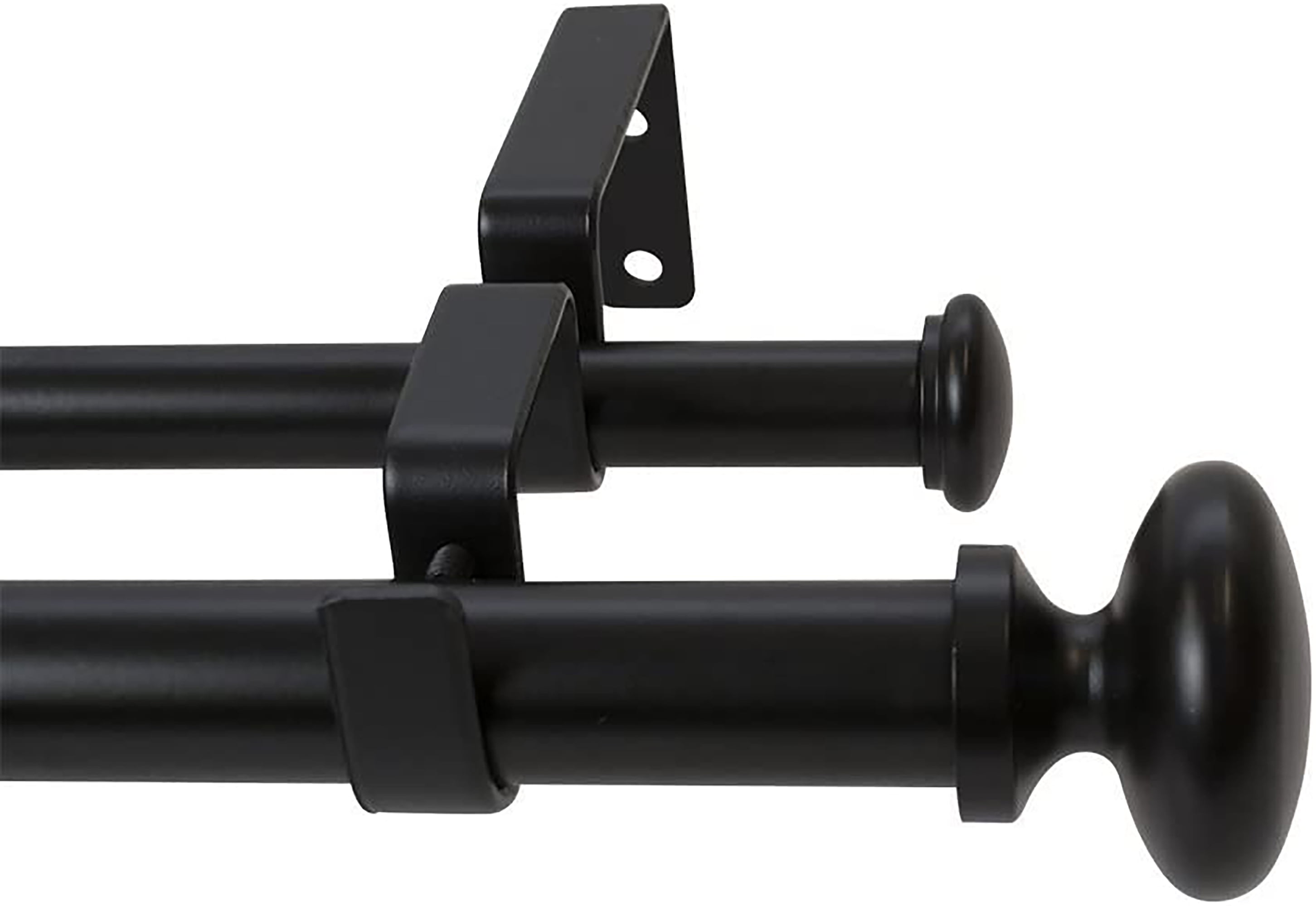 Meriville 1Inch Diameter Prima Telescoping Double Window Treatment