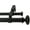 Black, variant on Meriville 1-Inch Diameter Prima Telescoping Double Window Treatment Curtain Rod, 28-Inch to 48-Inch, Black