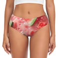 thumbnail image 1 of Fotbe Refreshing Watermelon Slices Calzones Estampados para Mujer – Ropa Interior de Algodón, Cómoda, Suave y Elástica-3X-Large, 1 of 6