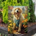 thumbnail image 3 of America Forever Spring Summer Golden Retriever Dog Garden Flag 12.5 x18 inch Double Sided Golden Retriever Puppy Floral Spring Garden Flag for Outdoor Dog Flag Yard Decoration, 3 of 7