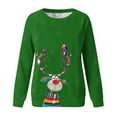 thumbnail image 4 of Wancir Womens Christmas Sweatshirt Funny Reindeer Snowman Crewneck Xmas Holiday Long Sleeves Pullover Tops, 4 of 4