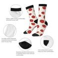 thumbnail image 3 of Hirioo Abstract Red Polka Dot Pattern Adult Middle Tube Socks Breathable Sock Non-Pilling,Contrasting Color Design, 3 of 6