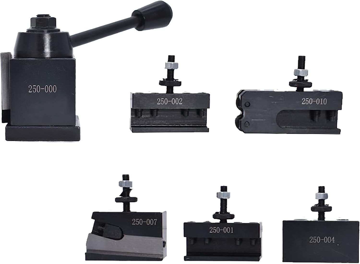 SEBLAFF 6Pcs 250000 Wedge Type Tool Post Set OXA Tool Post Set Quick