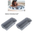 thumbnail image 3 of Molde Grande Para Bloques De Hielo, Versátil, Bandeja Para Bloques De Hielo De Limpieza Simple De Silicona De 2 Piezas, Reutilizable Para Refrigerador, 3 of 7