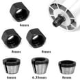 thumbnail image 2 of 6pcs Router Bit Collet Chuck Set 6/6.35/8mm Trimmer Collet Chuck Heads Carbon Steel Collet Chuck Adapter for Drills Engraving Trimming Carving Machine Electric Router Milling Cutter, 2 of 7