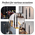 thumbnail image 5 of XINAOBAOLUO 9.3 inch Black Long Candles Unscented Dripless Taper Candles Sticks Smokeless Twisted Candles Pack of 2, 5 of 7