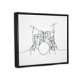 thumbnail image 3 of Stupell Drum Kit Musician Line Doodle Beauty & Fashion Painting Black Floater Framed Art Print Wall Art, 3 of 9