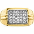thumbnail image 5 of 10K Yellow With Rhodium Cz Mens Ring (Size 10) Made In United States 10c1418, 5 of 5