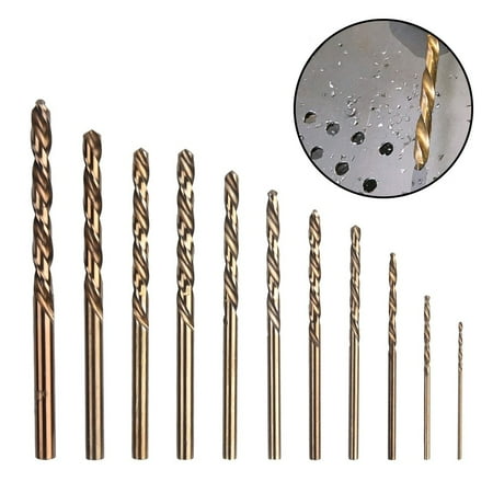 

CPAN 11pcs HSS M35 Cobalt Round Shank Drill Bit Set 1-5mm used for Stainless Steel