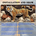 thumbnail image 3 of 1 Pcs 2D Flat License Plate Covers & Frames, Tiger with Chinese Patterns For Decorative Front, Waterproof For Decoration Aluminum License Plate Covers & Frames Cover For Men Women, 12" X 6", 3 of 7