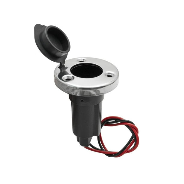 Yacht 2Pin Stern Light Socket Plugin Pole Base (Stainless Steel Base