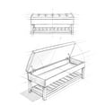 thumbnail image 3 of Simpli Home Cosmopolitan Entryway Storage Bench, 3 of 3