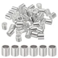 thumbnail image 1 of Uxcell Aluminum Crimping Loop Sleeve, Wire Rope Stop Sleeve Round Crimp Ferrules for Wire Rope and Cable 3/8"(10mm), 1 of 7