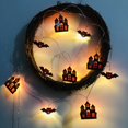 thumbnail image 3 of Light String Multi-purpose Decorative Eye-catching Reusable Energy-saving Festive Decoration Waterproof Halloween LED Bat Castle Fairy Lamp Small Nightlight for Party Black Size A, 3 of 13