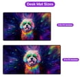 thumbnail image 5 of Hippie Bichon Frise Portrait oil painting Watercolor Tie-dye Vintage Desk Mat Full Keyboard Mouse Pad Bichons Dog Lovers Gifts Idea Large Mousepad - 00015, 5 of 5