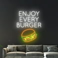 thumbnail image 5 of Handmadetneonsign Enjoy Every Burger Neon Sign, Burger LED Sign, Burger Neon Light, Burger Light, 5 of 5
