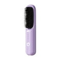 thumbnail image 3 of Alisador de pelo inalámbrico, recargable, regalo para mujeres y niñas, cepillo alisador de tres ajustes de temperatura de calentamiento rápido Púrpura, 3 of 8