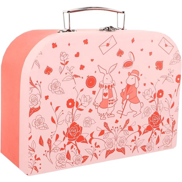 iplusmile Paperboard Suitcases, Vintage Decorative Storage Box, Bunny Pattern Decorative Box Cardboard Suitcases