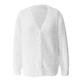 thumbnail image 6 of Ediodpoh Womens Cardigan Sweaters Soft Knit Cardigan Long Sleeve Open Front Loose Fit Casual Outwear Cozy Fall Winter White L, 6 of 9