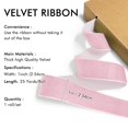 thumbnail image 2 of Cinta decorativa SIMISI RIBBON 2,5 cm x 23 m de terciopelo rosa, 2 of 5