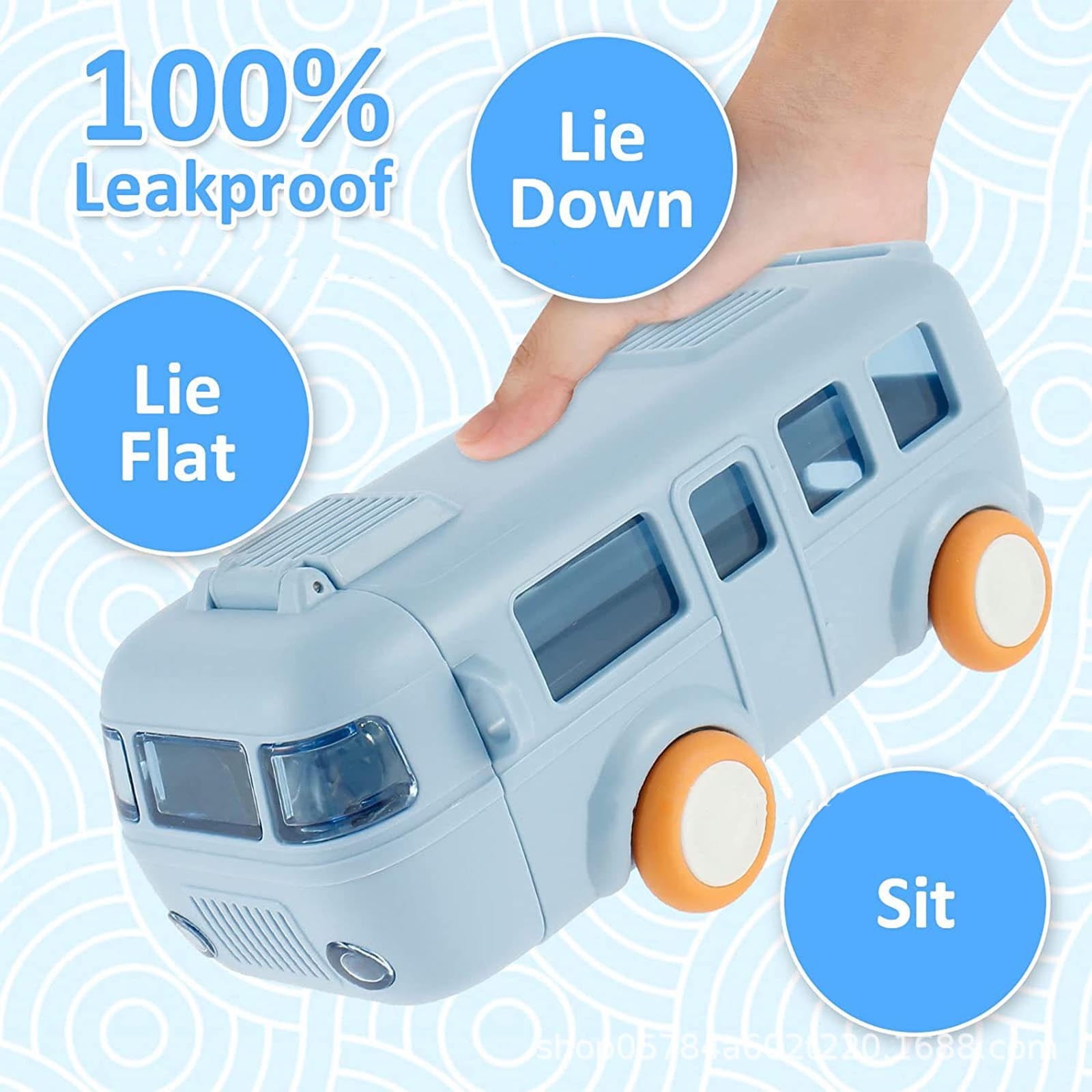 Jubipavy Baby Bus Water Cup For Students Straw Water Bottles Bus Modeling Straw Water Cup Opening Season Sale