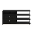 thumbnail image 6 of Furinno Jaya TV Stand for TV up to 55-Inch with Storage Bins & Cable Management Hole, 4-Tier Black Entertainment Center, TV Console, for Living Room, Bedroom, Dark Americano, 6 of 6