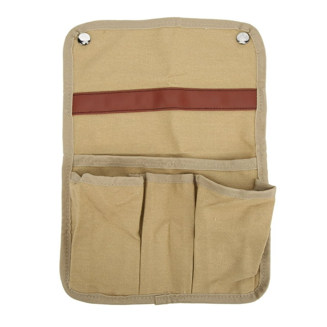 Chair Arm Pouch, Easy To Install Camping Chair Armrest Storage Bag Large Capacity For Home For Outdoor Khaki