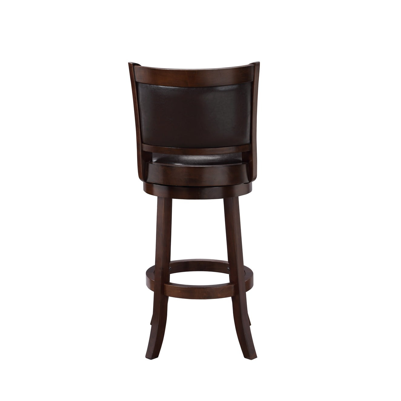 Boraam 29" Augusta Swivel Stool [Cappuccino with Dark Brown Faux Leather]