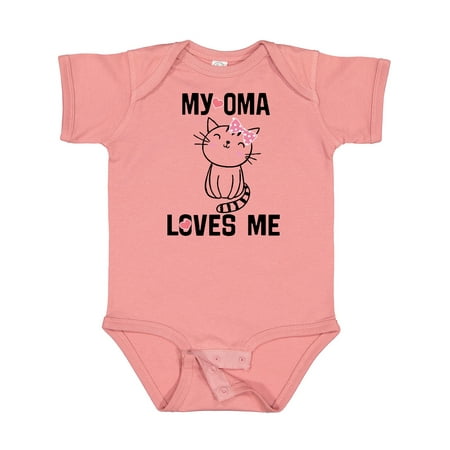 

Inktastic My Oma Loves Me Girl Cat Gift Baby Girl Bodysuit
