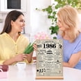 thumbnail image 6 of GBBG 40th Birthday Decorations Gift for Women Men, Retro Back in 1986 Poster Acrylic Sign Centerpiece with Stand, Vintage 40th Anniversary Table Decor, Funny 40 Years Old Birthday Party Supplies, 6 of 8