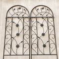 thumbnail image 2 of 2-Pack Brown Metal Garden Trellis - 86.7" Tall Outdoor Plant Support. Rustproof Iron Trellis for Climbing Flowers. Vintage Style for Garden &amp; Patio., 2 of 12