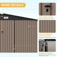 thumbnail image 3 of EastVita 12 x 10 ft Outdoor Metal Storage Shed with Windows and Lockable Doors Heavy-Duty Garden Tool Shed Brown, 3 of 8