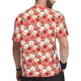 thumbnail image 2 of Wukai Tomatoes Print Men's Short-Sleeved Mesh T-Shirt,Quick-Dry Short Sleeve Workout T-Shirt-X-Large, 2 of 8