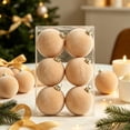 thumbnail image 5 of Wooowa Christmas Flocked Velvet Ball Ornament Set 6 Pieces 2.36 Inch Hanging Decoration for Tree Home Indoor Party and Holiday Display Use, 5 of 9