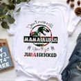 thumbnail image 2 of Camiseta con estampado gráfico de mamasaurus y leopardo de acuarela para mujer, divertida camiseta de dinosaurio jurásico, regalo para el día de la madre para mujer, 2 of 5