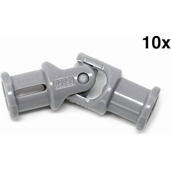 LEGO Technic - 10 x small universal joint in new light grey, 3 studs long