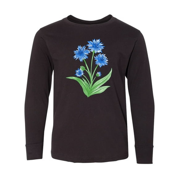Inktastic Cornflower Long Sleeve Youth T-Shirt