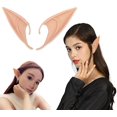 thumbnail image 5 of Orejas de elfo de duendecillo, orejas de hada, accesorios de transmisión en vivo para fiesta de Halloween de cosplay, disfraz de fiesta de anime, orejas de vampiro élfico de baile de máscaras (2 pares, 5 of 5