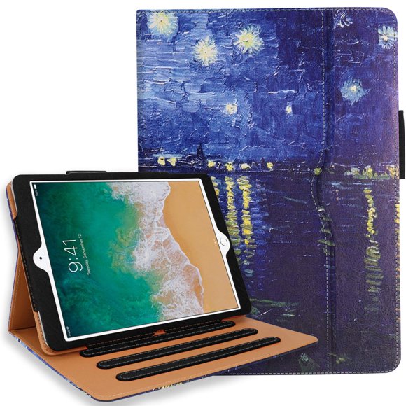 iPad 6th Generation Cases, iPad Air 2 Case, iPad Air Case with Pencil Holder - iPad 9.7 inch 2018 2017 Case - Hand Strap, Auto Sleep Wake, Multi-Angle Stand(Rhone)