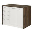 thumbnail image 2 of South Shore Myro Kitchen Island with Storage, in Natural Walnut and White, 2 of 21