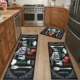 thumbnail image 6 of MeyJey Farmhouse Kitchen Rug Set of 3 - Non Slip, Machine Washable Low Pile Floor Mats, Water Repellent Rugs for Kitchen, Dining & Laundry Room, Black/Red/Yellow, 6 of 13
