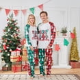thumbnail image 5 of Christmas Pajamas for Family Long Sleeve Print Tops Plaid Pants Set Sleepwear, 5 of 5