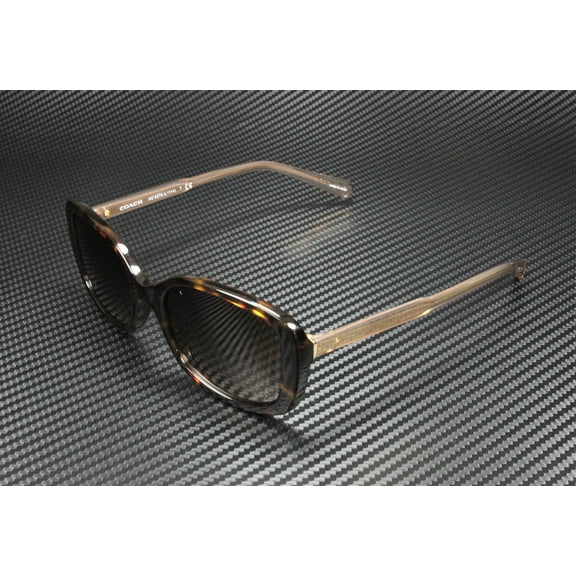 Coach L1114 HC 8278 Plastic Womens Rectangle Sunglasses Dark Tortoise 53mm Adult