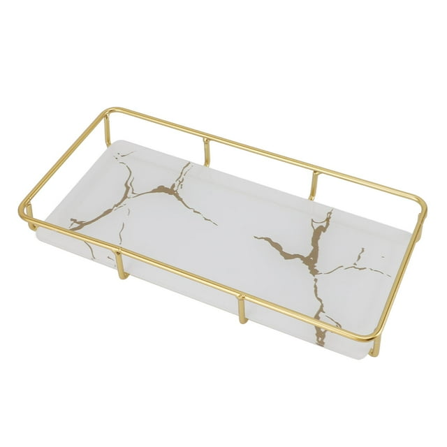 Bathroom Vanity Tray, Rectangle Bathroom Tray For Counter Anti Slip Kitchen Tray Countertop Organizer For Jewelry Perfume Dispenser