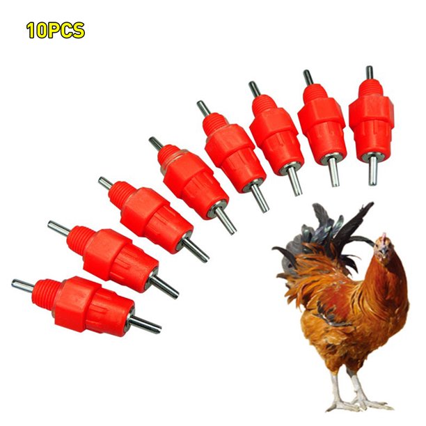 Bebedero De Pezón De Agua Automático Para Pollos Comederos Estilo Tornillo De Gallina 10 Uds Yuarrent PT000848-00