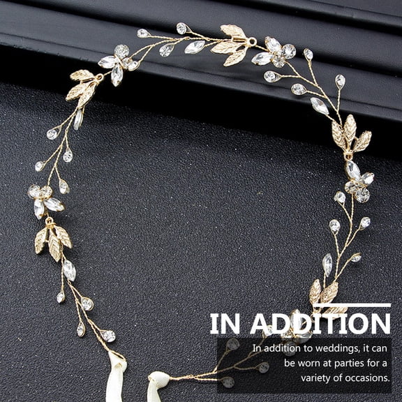 YOSADIER Wedding Hair Accessory Golden Garland Headpiece Elegant and Comfortable Bridal Headwear for Special Occasions