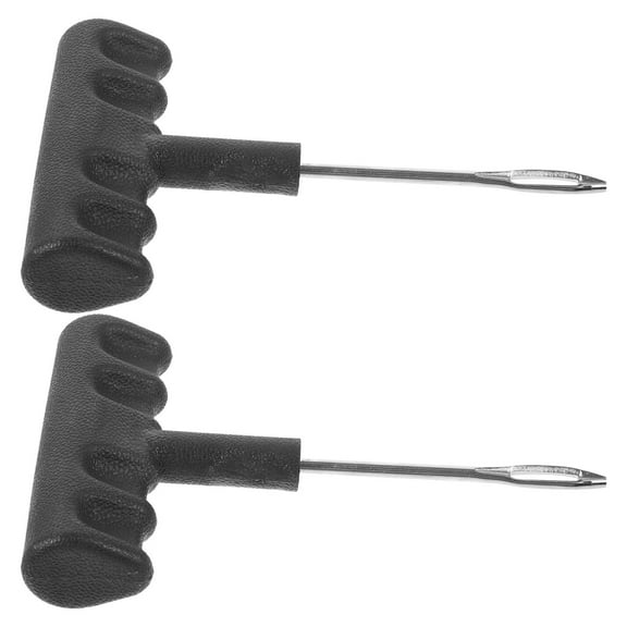 LULULION T-Handle Tire Repair Tool Metal Dark Grey for All Tires Portable